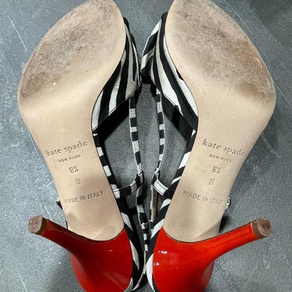 Kate Spade Black and White pumps. 8 1/2 B. EUC. Slingback with 4" heel. REDUCED! - Picture 6 of 6